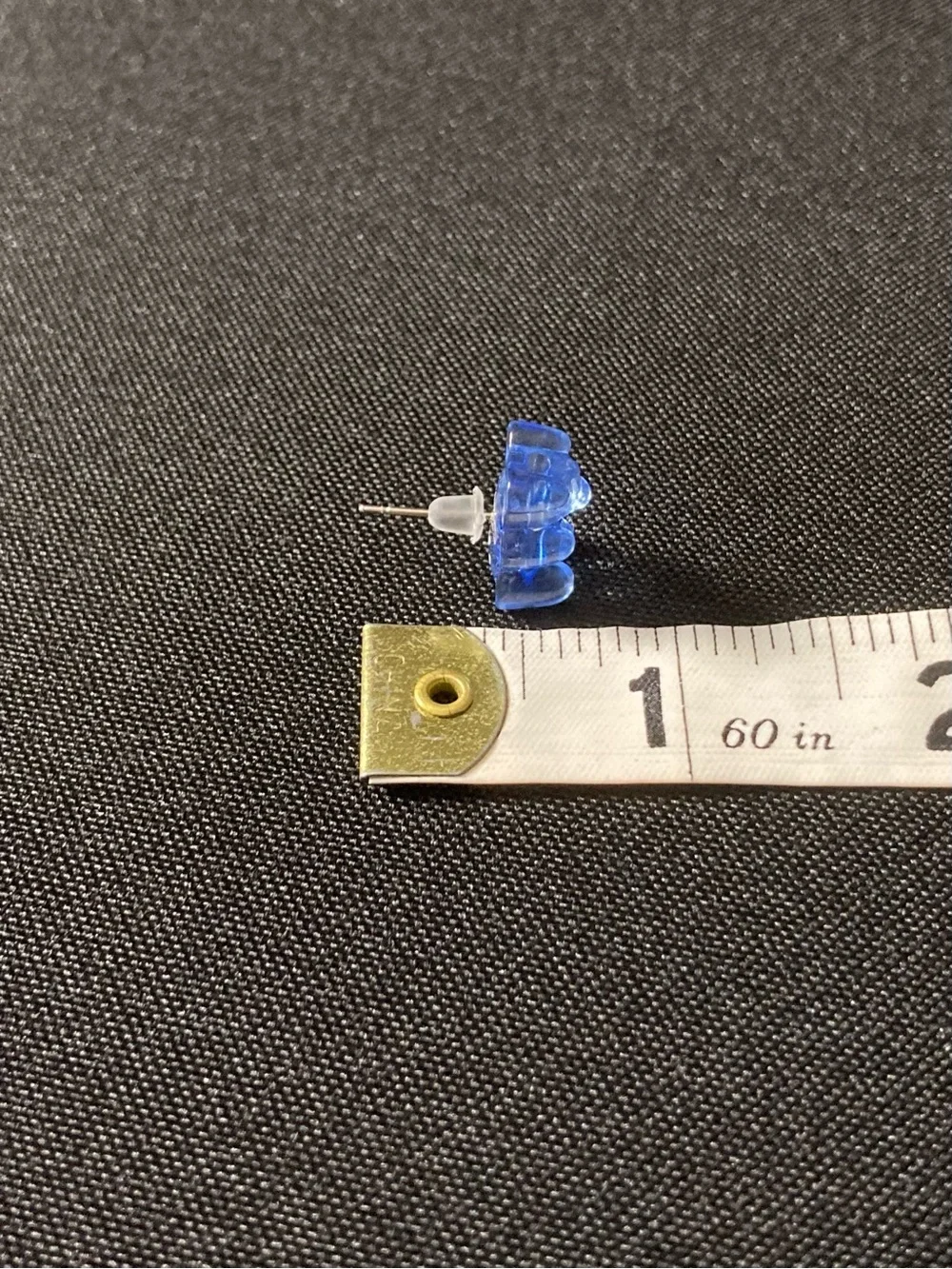 Handmade Light Blue Transparent Gummy Bear Stud Earrings